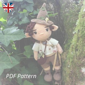 Henaël - Herbalist Druid Elf - PDF Pattern Crochet - English