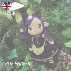 Kaylin - Black Cat Elf - PDF Pattern Crochet - English