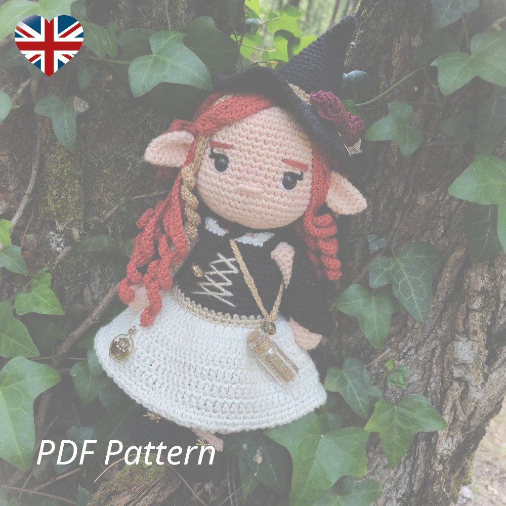 Luna - Witch Elf - PDF Pattern Crochet - English