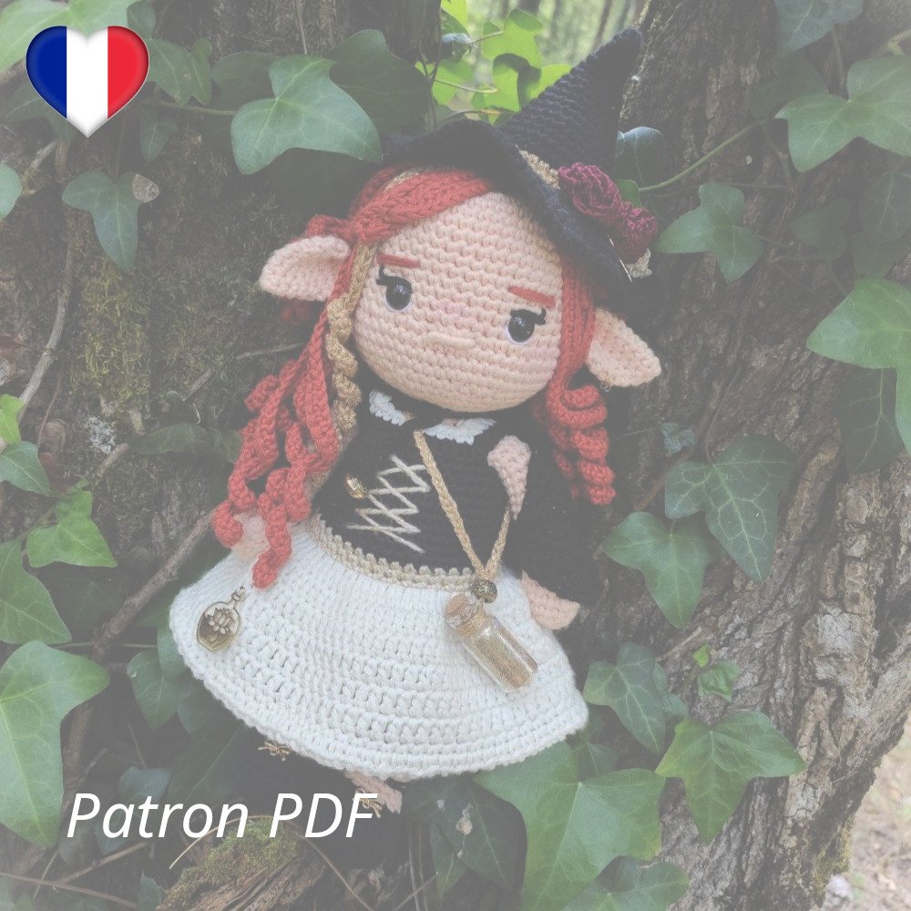 Luna - Elfe Sorcière - Patron PDF Crochet - Français