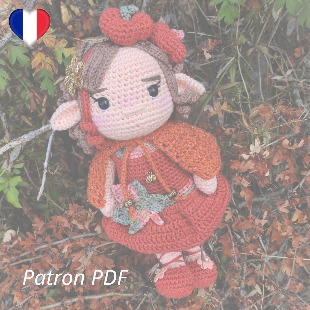 Neïa - Elfe Citrouille - Patron PDF Crochet - Français