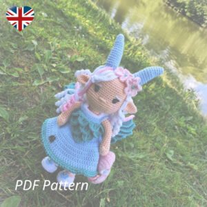 Nymphéa - Water Dragon Elf - PDF Pattern Crochet - English